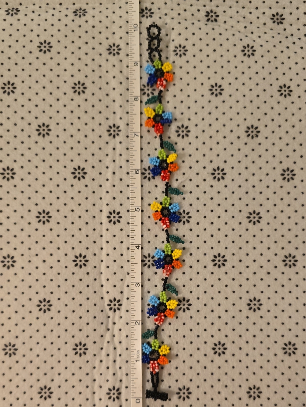 Handmade Beaded Floral Ankles Bracelet in Multicolor